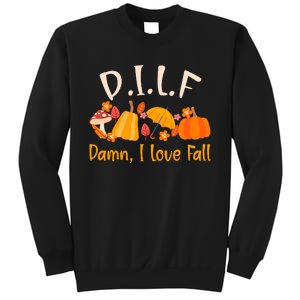 Dilf Damn I Love Fall Funny Pumpkin Autumn Lover Sweatshirt