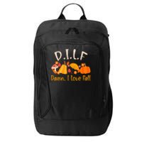 Dilf Damn I Love Fall Funny Pumpkin Autumn Lover City Backpack