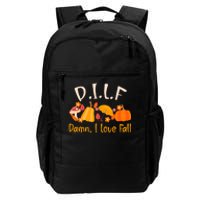 Dilf Damn I Love Fall Funny Pumpkin Autumn Lover Daily Commute Backpack