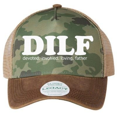 Dilf Devoted Involved Loving Father Dad Papa Legacy Tie Dye Trucker Hat