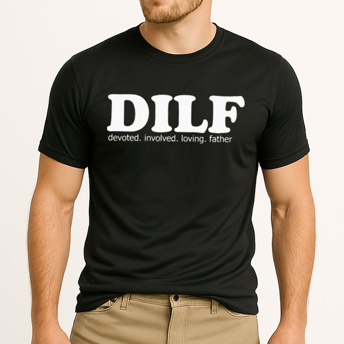Dilf Devoted Involved Loving Father Dad Papa Cooling Performance Crew T-Shirt