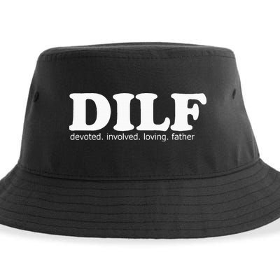 Dilf Devoted Involved Loving Father Dad Papa Sustainable Bucket Hat