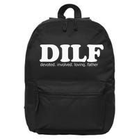 Dilf Devoted Involved Loving Father Dad Papa 16 in Basic Backpack
