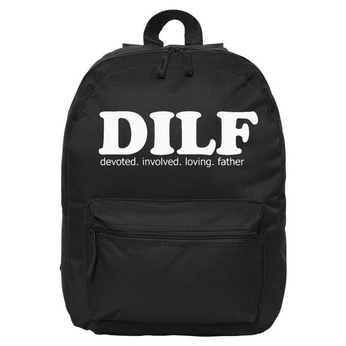 Dilf Devoted Involved Loving Father Dad Papa 16 in Basic Backpack