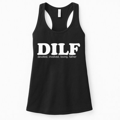 Dilf Devoted Involved Loving Father Dad Papa Womens Tank Top