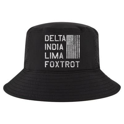 Dilf Dela India Lima Foxro Us Flag American Pario Cool Comfort Performance Bucket Hat