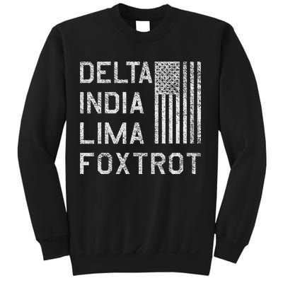 Dilf Dela India Lima Foxro Us Flag American Pario Sweatshirt