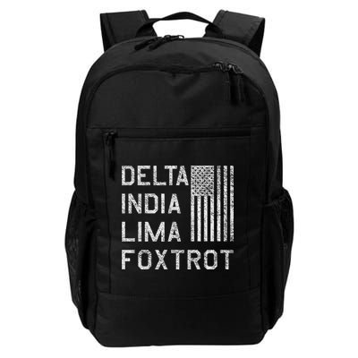 Dilf Dela India Lima Foxro Us Flag American Pario Backpack