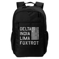 Dilf Dela India Lima Foxro Us Flag American Pario Backpack