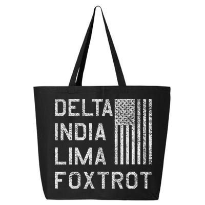 Dilf Dela India Lima Foxro Us Flag American Pario 25L Jumbo Tote