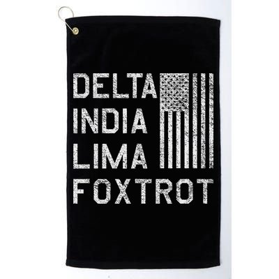 Dilf Dela India Lima Foxro Us Flag American Pario Golf Towel