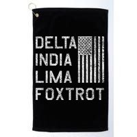 Dilf Dela India Lima Foxro Us Flag American Pario Golf Towel