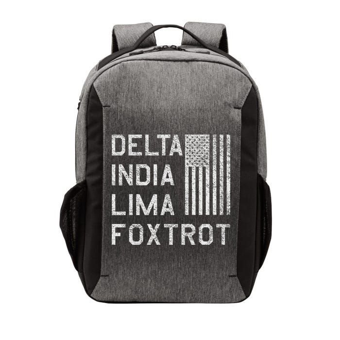 Dilf Dela India Lima Foxro Us Flag American Pario Vector Backpack
