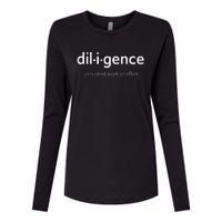 Diligence Womens Cotton Relaxed Long Sleeve T-Shirt