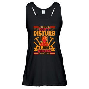 Don't Disturb I Am Working Labor Day Gift Ladies Essential Flowy Tank