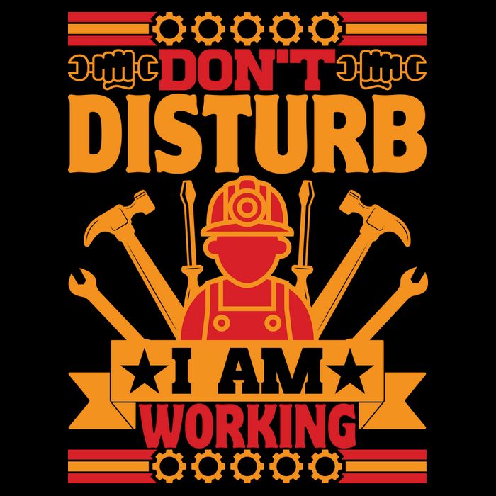 Don't Disturb I Am Working Labor Day Gift Flat Bill Trucker Hat