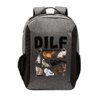 DILF Damn I Love Felines Funny Cat Kitty Lover Vector Backpack