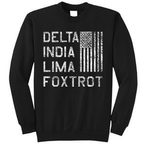 Dilf Delta India Lima Foxtrot Us Flag American Patriot Sweatshirt