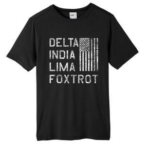 Dilf Delta India Lima Foxtrot Us Flag American Patriot Tall Fusion ChromaSoft Performance T-Shirt