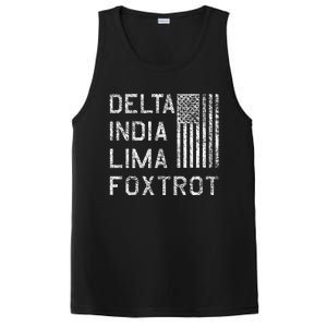 Dilf Delta India Lima Foxtrot Us Flag American Patriot PosiCharge Competitor Tank