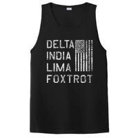 Dilf Delta India Lima Foxtrot Us Flag American Patriot PosiCharge Competitor Tank