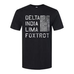 Dilf Delta India Lima Foxtrot Us Flag American Patriot Softstyle CVC T-Shirt