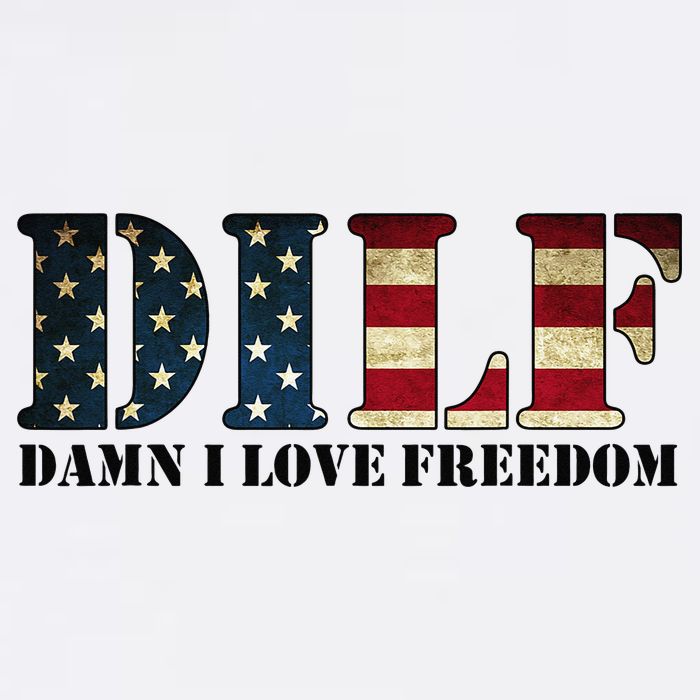 DILF Damn I Love Freedom Funny Patriotic USA Flag 11oz C Handle Ceramic Mug