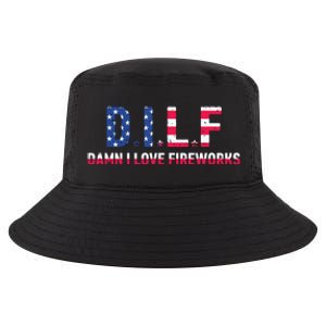 DILF Damn I Love Fireworks Labor Day Cool Comfort Performance Bucket Hat