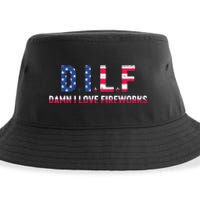 DILF Damn I Love Fireworks Labor Day Sustainable Bucket Hat