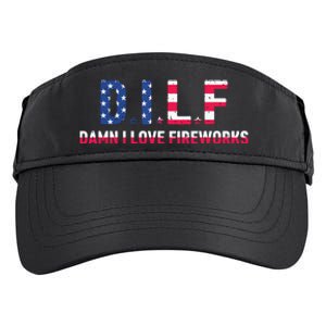 DILF Damn I Love Fireworks Labor Day Adult Drive Performance Visor