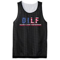 DILF Damn I Love Fireworks Labor Day Mesh Reversible Basketball Jersey Tank