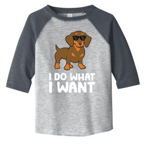 Dachshund Dog I Do What I Want Cute Dachshund Gift Toddler Fine Jersey T-Shirt