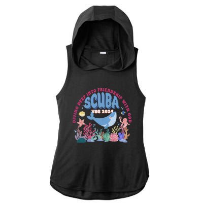 Diving Deep Into Friendship With God Vbs 2024 Gift Ladies PosiCharge Tri-Blend Wicking Draft Hoodie Tank