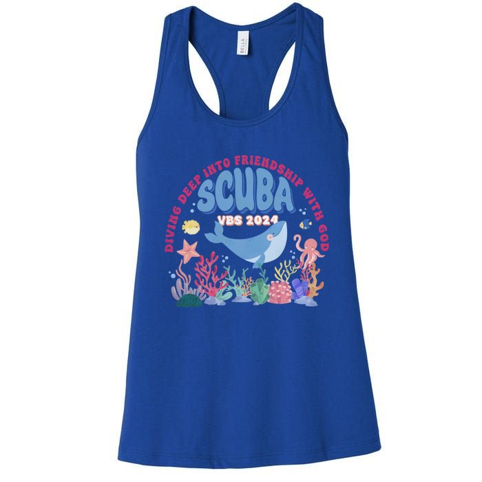 Diving Deep Into Friendship With God Vbs 2024 Gift Women's Racerback Tank