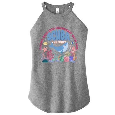 Diving Deep Into Friendship With God Vbs 2024 Gift Women's Perfect Tri Rocker Tank