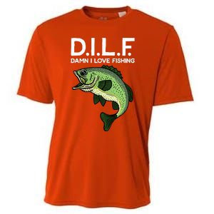 D.I.L.F Damn I Love Fishing Cooling Performance Crew T-Shirt