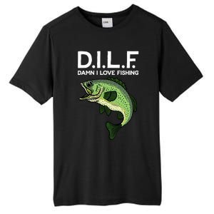 D.I.L.F Damn I Love Fishing Tall Fusion ChromaSoft Performance T-Shirt