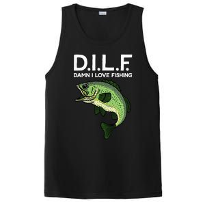 D.I.L.F Damn I Love Fishing PosiCharge Competitor Tank