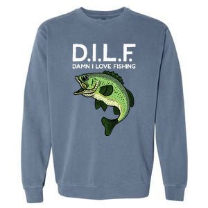 D.I.L.F Damn I Love Fishing Garment-Dyed Sweatshirt