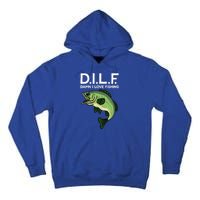 D.I.L.F Damn I Love Fishing Tall Hoodie