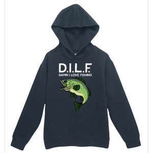 D.I.L.F Damn I Love Fishing Urban Pullover Hoodie