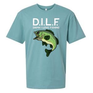 D.I.L.F Damn I Love Fishing Sueded Cloud Jersey T-Shirt