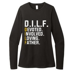 DILF Devoted Involved Loving Father D.I.L.F. Fathers Day Dad Womens CVC Long Sleeve Shirt