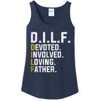 DILF Devoted Involved Loving Father D.I.L.F. Fathers Day Dad Ladies Essential Tank