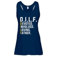 DILF Devoted Involved Loving Father D.I.L.F. Fathers Day Dad Ladies Essential Flowy Tank