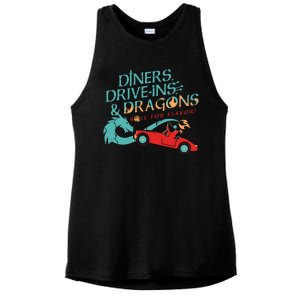 Diners Drive Ins And Dragons Roll For Flavor Ladies PosiCharge Tri-Blend Wicking Tank