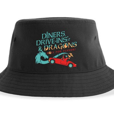 Diners Drive Ins And Dragons Roll For Flavor Sustainable Bucket Hat