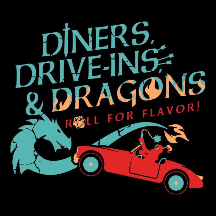 Diners Drive Ins And Dragons Roll For Flavor Bucket Hat
