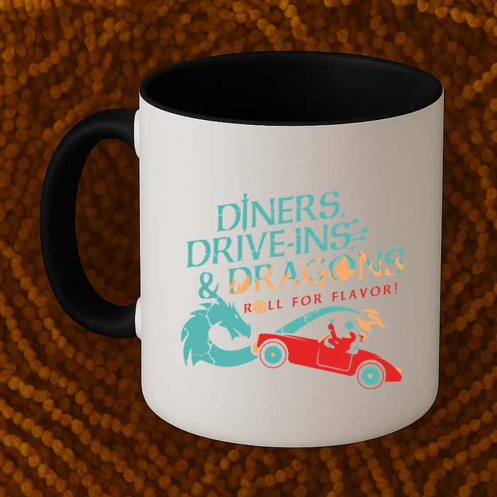 Diners Drive Ins And Dragons Roll For Flavor Mug