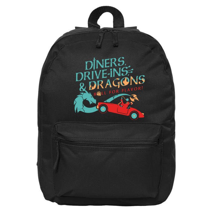 Diners Drive Ins And Dragons Roll For Flavor 16 in Basic Backpack